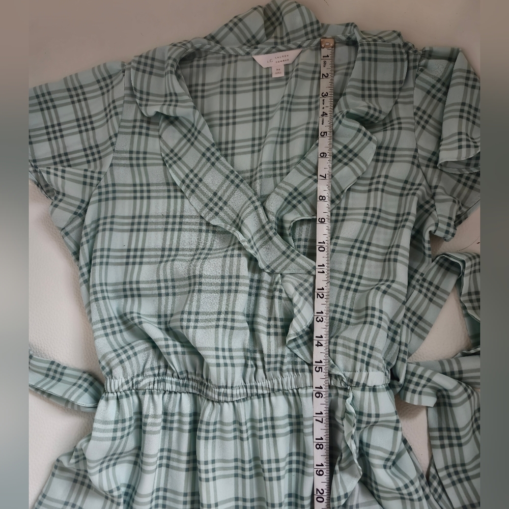 Lauren Conrad Plaid Ruffle Wrap Dress - Picture 14 of 16